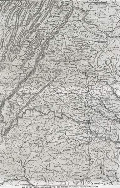 Virginia Campaign, Harper's Weekly map, October 1864, zoomable image