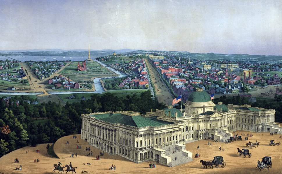 Washington, D.C., 1852, zoomable cityscape map