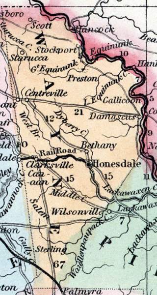 Wayne County, Pennsylvania, 1857 | House Divided