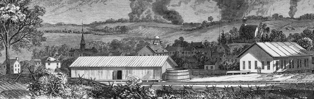 Woodstock, Virginia, October 1864, during Sheridan's Campaign, artist's impression, detail