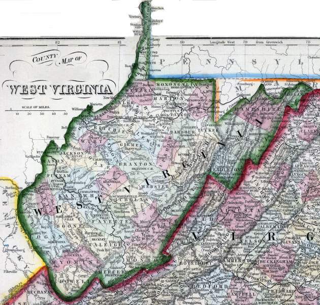 West Virginia, 1863, zoomable map