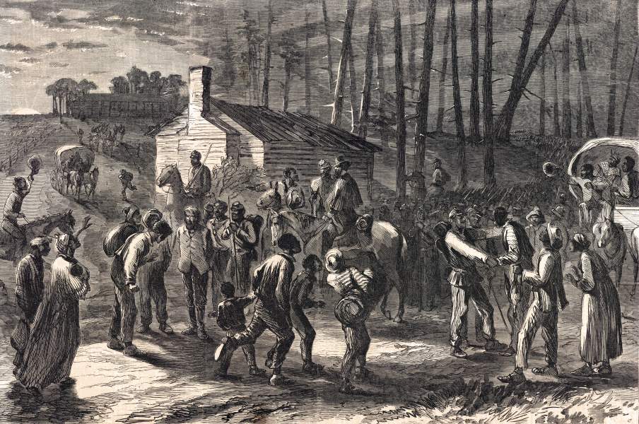 General E.A. Wild's "African Brigade" operating in North Carolina, Fall 1863, artist's impression, zoomable image