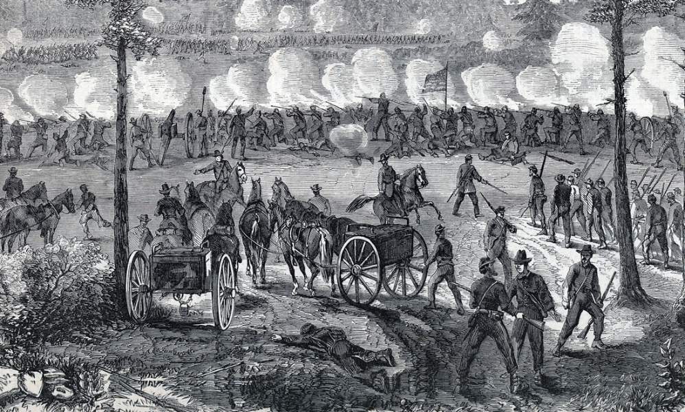 Battle of Ream's Station, Virginia, August 25, 1864, artist's impression, detail