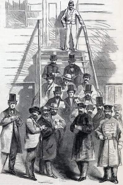 Members of the Press, Wirz Execution, November 10, 1865, artist's impression