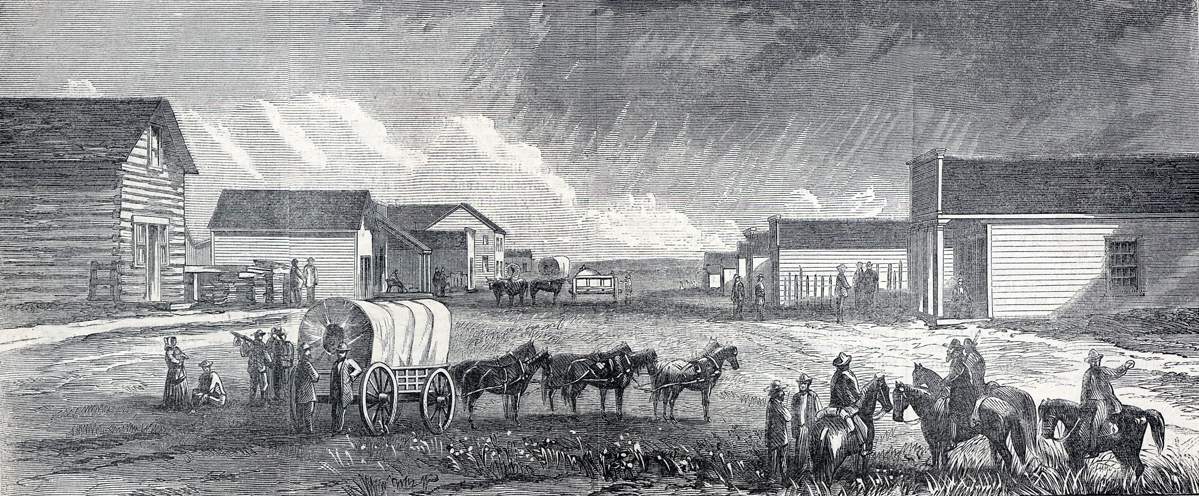 Yankton, South Dakota, October 1865, artist's impression