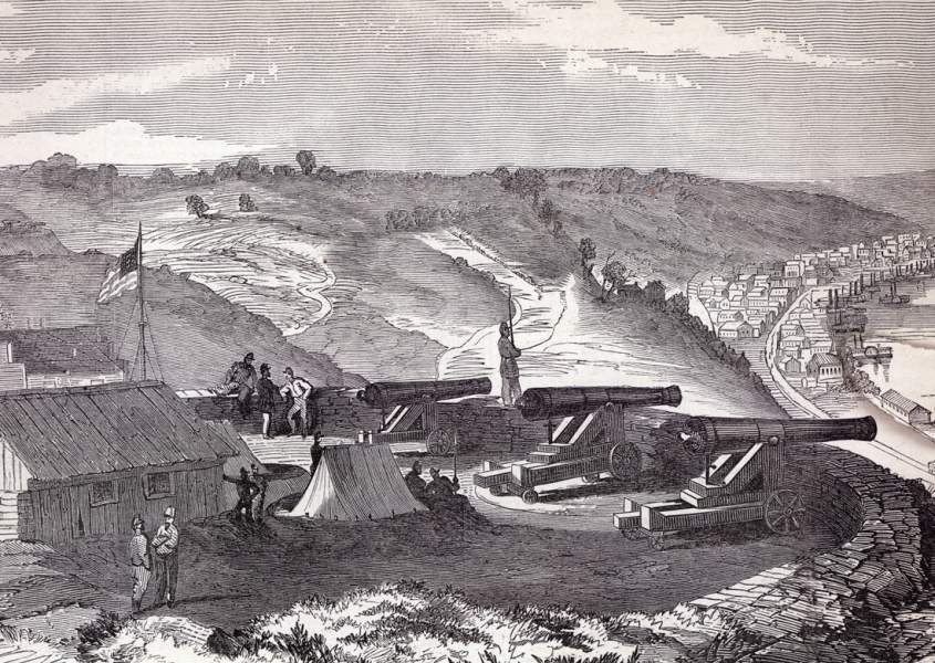 Cincinnati, Ohio, November 1861, detail of city defenses
