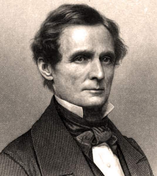 Jefferson Finis Davis, engraved portrait, 1861