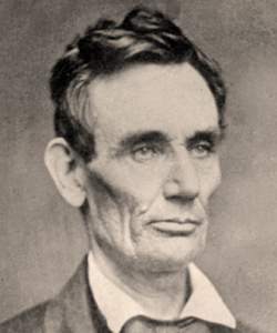 Abraham Lincoln, Illinois, circa 1858, detail