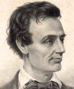 Abraham Lincoln, lithograph, 1860, detail