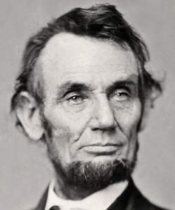 Abraham Lincoln, Mathew Brady Studio Image, February 9, 1864, detail