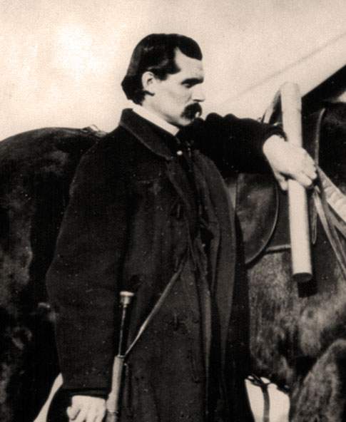 Thaddeus Sobieski Coulincourt Lowe, in the field, circa 1863