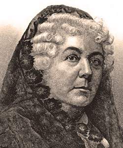Elizabeth Cady Stanton, engraving, detail