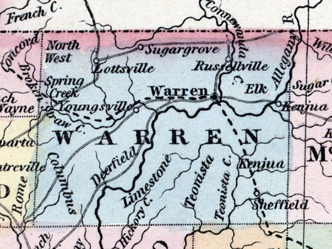 Warren County, Pennsylvania, 1857