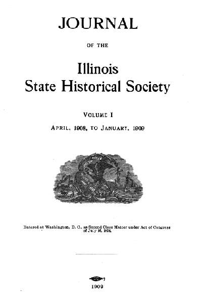 Journal of the Illinois State Historical Society, Title Page