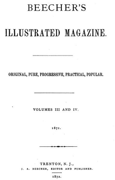  Beecher’s Illustrated Magazine, Title Page