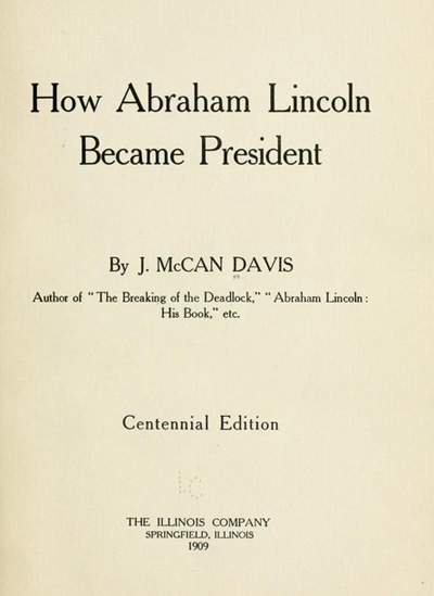 How Abraham Lincoln Became President, Title Page