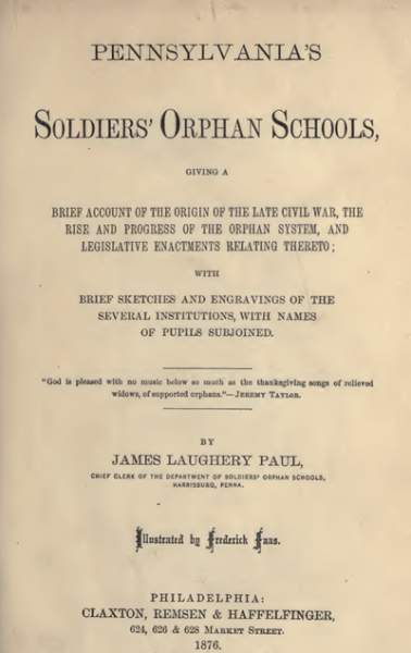 Pennsylvania's Soldiers' Orphan Schools, Title Page