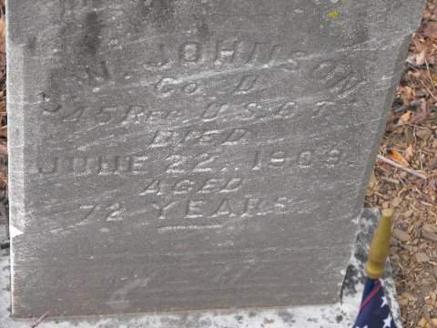 John W. Johnson, 45th USCT Regiment, Headstone