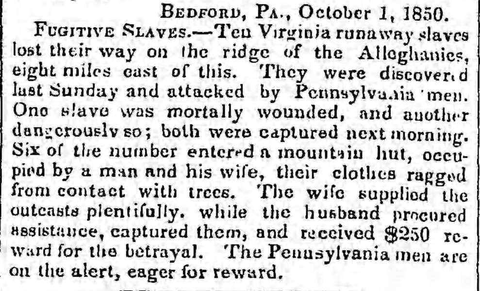 "Fugitive Slaves," Brooklyn Daily Eagle, October 2, 1850