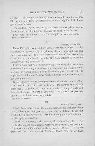 John McClintock to Jane McClintock, June 10, 1847 (Page 2)