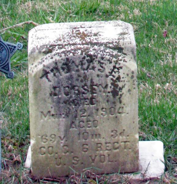Grave of Thomas E. Dorsey, 6th USCT, Old Negro Cemetery, Middletown, Pennsylvania, April 2010