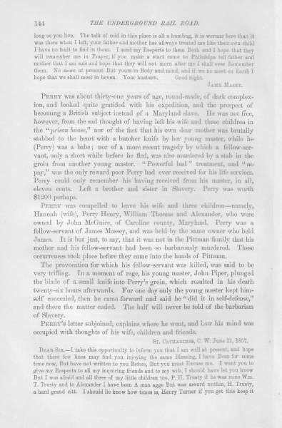 Perry H. Trusty to William Still, June 21, 1857 (Page 1)