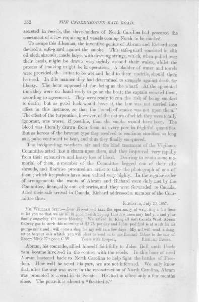 Richard Edons to William Still, July 20, 1857