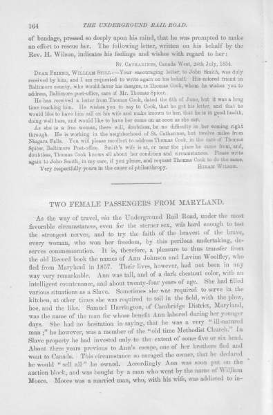 Hiram Wilson to William Still, July 24, 1854