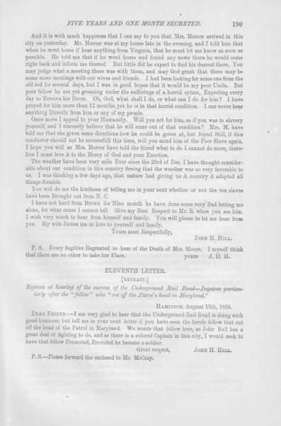 John Henry Hill to William Still, January 7, 1855 (Page 2)