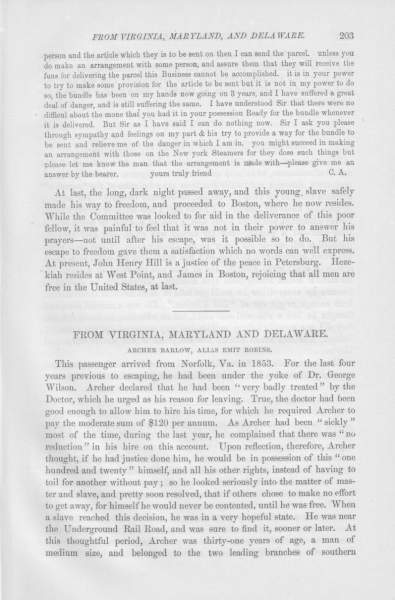 C. A. to William Still, February 16, 1861 (Page 2)