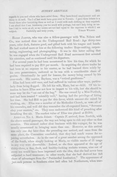 Hiram Wilson to William Still, July 6, 1855 (Page 2)