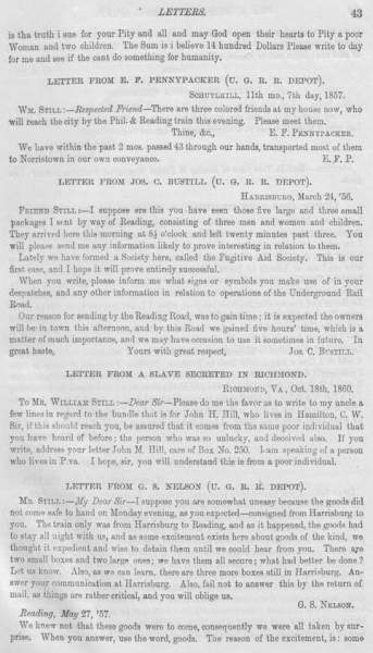 Joseph C. Bustill to William Still, March 24, 1856