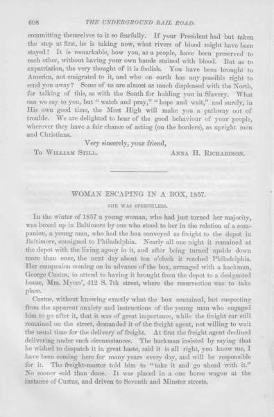 Anna H. Richardson to William Still, October 10, 1862 (Page 2)
