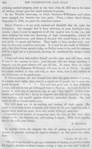 Abigail Goodwin to William Still, August 1, 1855 (Page 1)