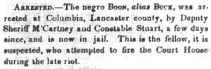 “Arrested,” Carlisle (PA) American Volunteer, June 17, 1847