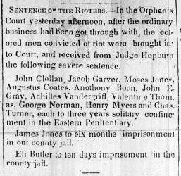 “Sentence of the Rioters,” Carlisle (PA) Herald, September 8, 1847