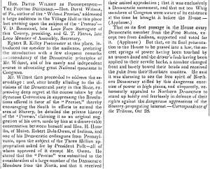 “Hon. David Wilmot in Poughkeepsie,” Raleigh (NC) Register, November 3, 1847