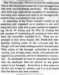 “Get Vaccinated,” Carlisle (PA) American Volunteer, December 7, 1848