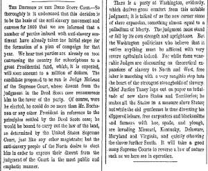 "The Decision in the Dred Scott Case," New York Herald, March 9, 1857