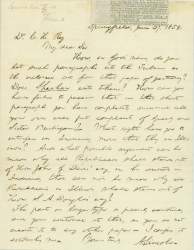 Abraham Lincoln to Charles H. Ray, June 27, 1858 (Page 1)