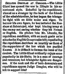 “Senator Douglas at Chicago,” New York Herald, July 12, 1858