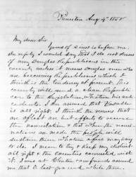 Owen Lovejoy to Abraham Lincoln, August 4, 1858 (Page 1)