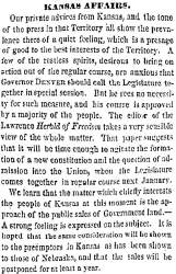 “Kansas Affairs,” (St. Louis) Missouri Republican, September 5, 1858