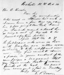 Chester P. Dewey to Abraham Lincoln, October 30, 1858 (Page 1)
