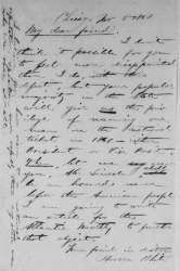 Horace White to Abraham Lincoln, November 5, 1858 (Page 1)