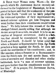 “A Rule that Works Both Ways,” New York Times, November 25, 1858