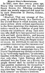 “Henry Clay’s Resolution,” Newark (OH) Advocate, December 29, 1858