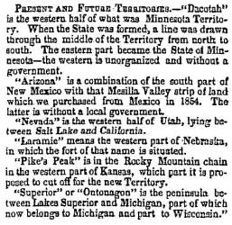 “Present and Future Territories,” Charleston (SC) Mercury, January 7, 1859