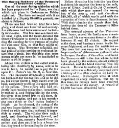 “The Daring Robbery of the Treasury of Coshocton County,” Newark (OH) Advocate, January 26, 1859