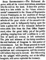 “Sham Retrenchment,” New York Herald, January 27, 1859